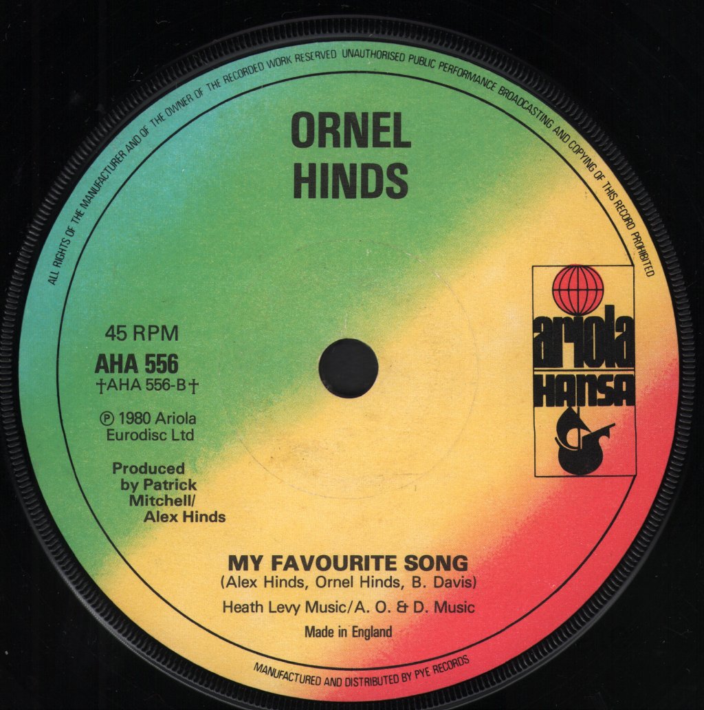 Ornel Hinds - Can't Help Falling In Love - 7 Inch