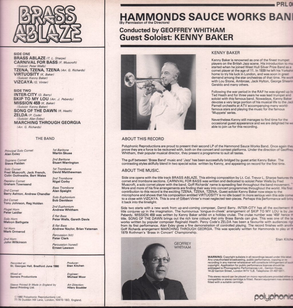 Hammonds Sauce Works Band - Brass Ablaze - Lp