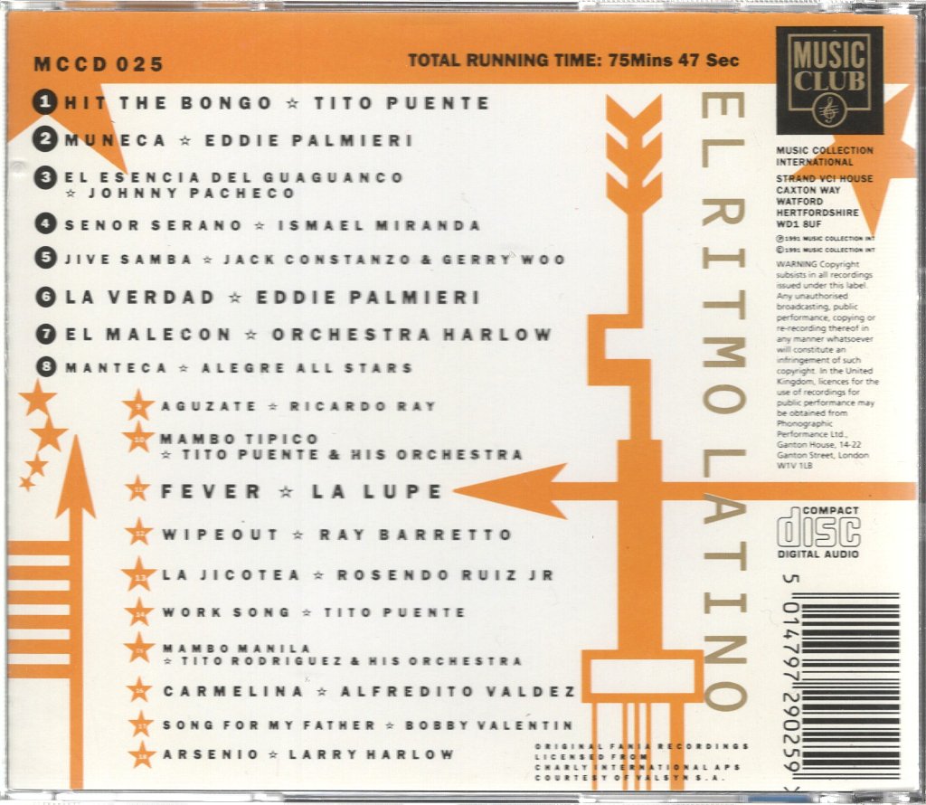 Various Artists - El Ritmo Latino - 18 Classic Latin Grooves - Cd