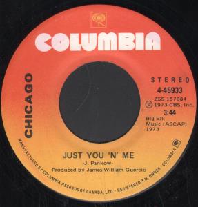 Chicago - Just You 'N' Me - 7 Inch