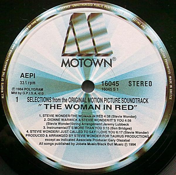 Stevie Wonder - Woman In Red Selection From The Original Motion Picture Soundtrack - Lp