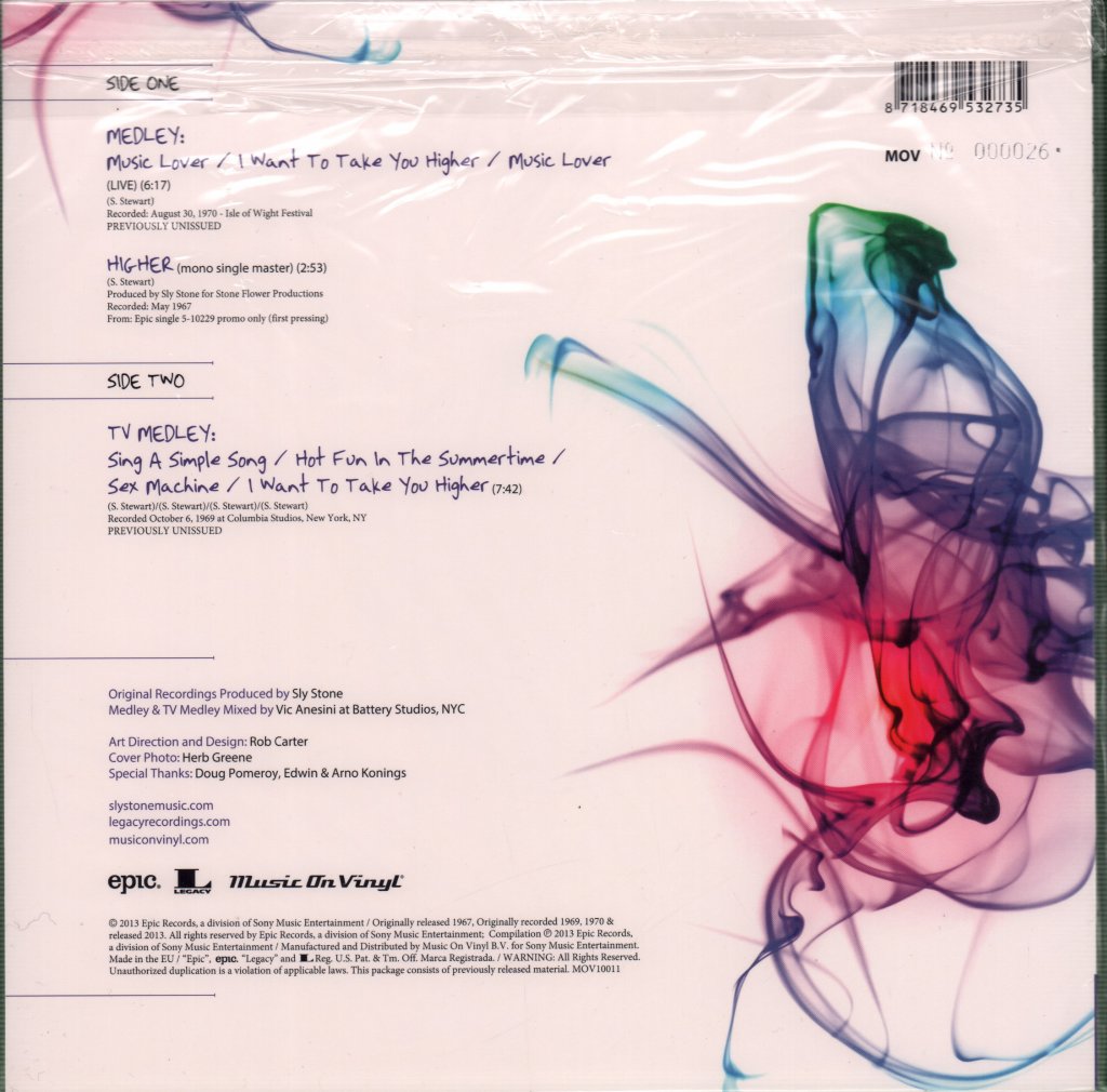 Sly & The Family Stone - I Want To Take You Higher - 10 Inch