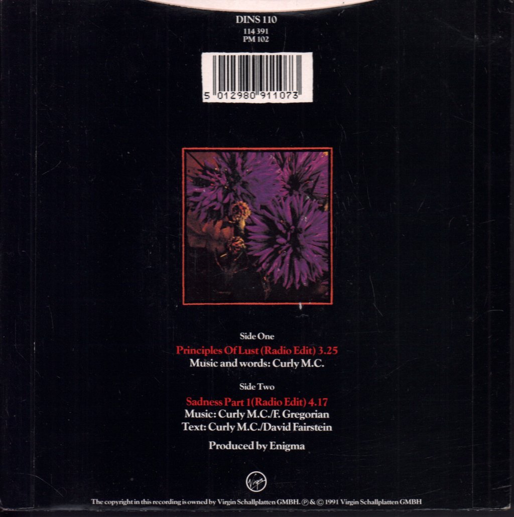 Enigma (90'S Group) - Principles Of Lust - 7 Inch