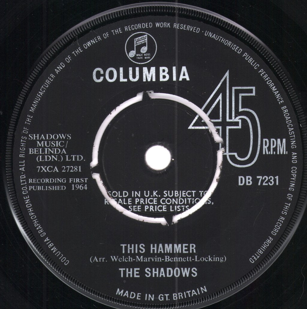 Shadows - Theme For Young Lovers - 7 Inch