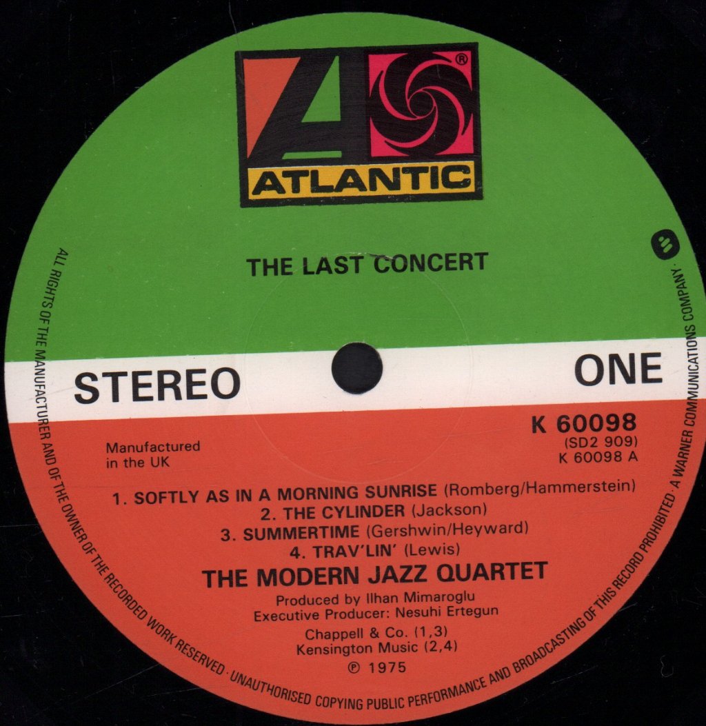 Modern Jazz Quartet - Last Concert - Double Lp