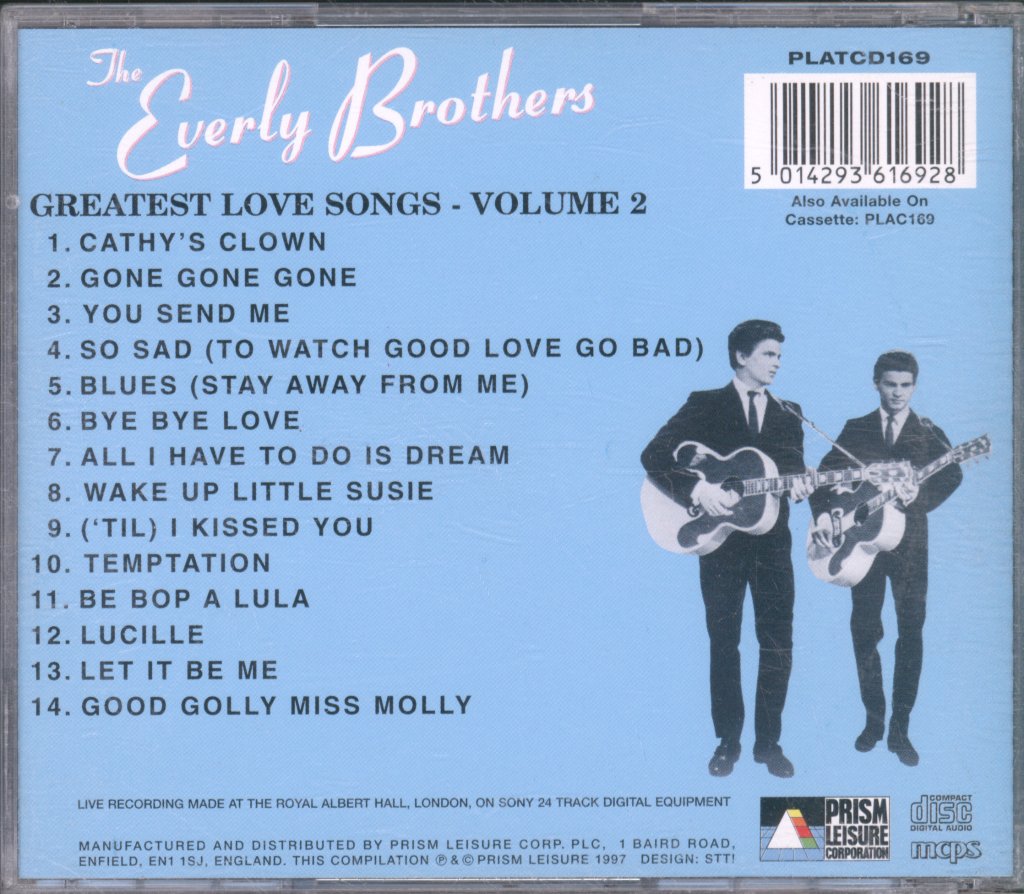 Everly Brothers - Greatest Love Songs - Volume 2 - Cd