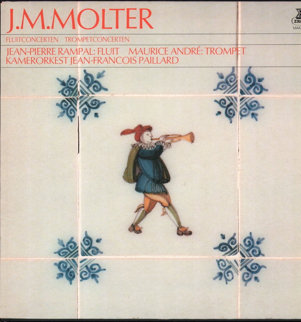 Jean-Pierre Rampal / Maurice Andre / Kamerorkest Jean-Francois Paillard - J.M.Molter - Fluitconcerten Trompetconcerten - Lp