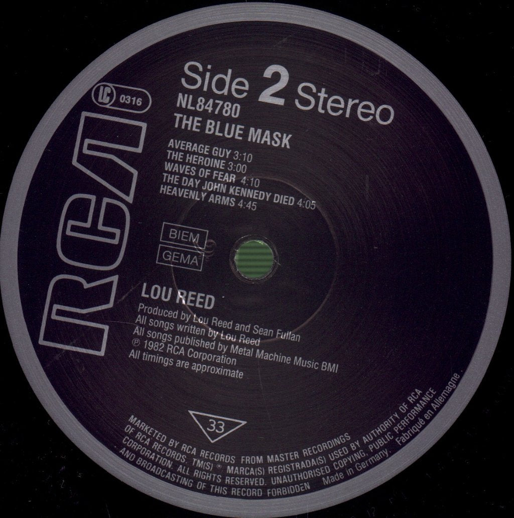 Lou Reed - Blue Mask - Lp
