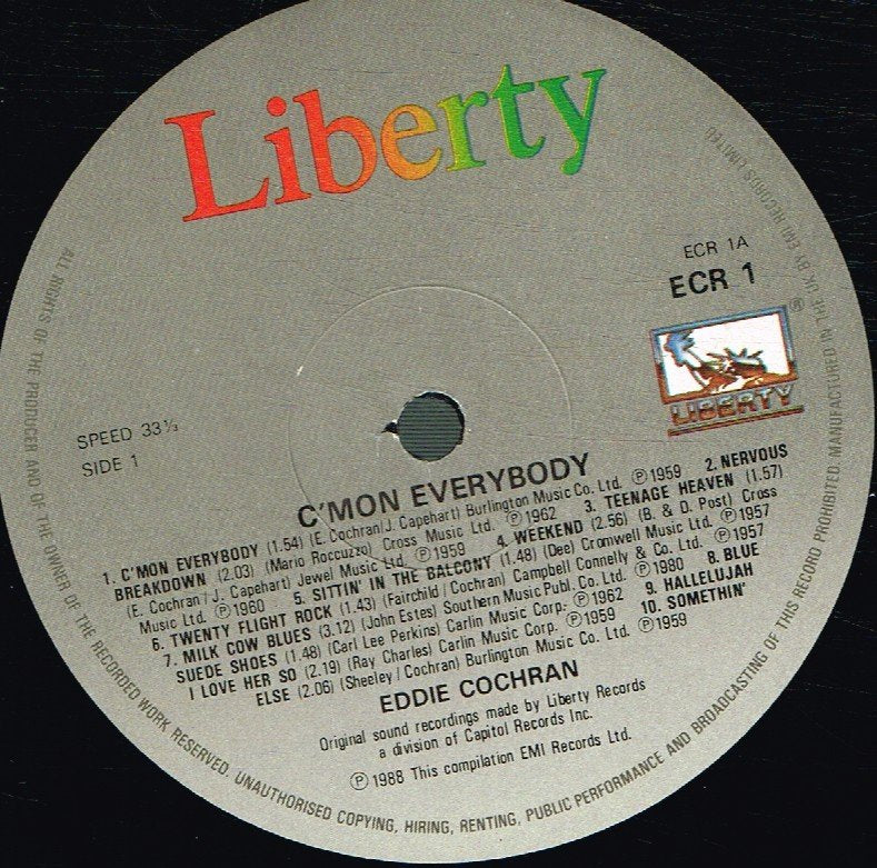 Eddie Cochran - C'mon Everybody - Lp