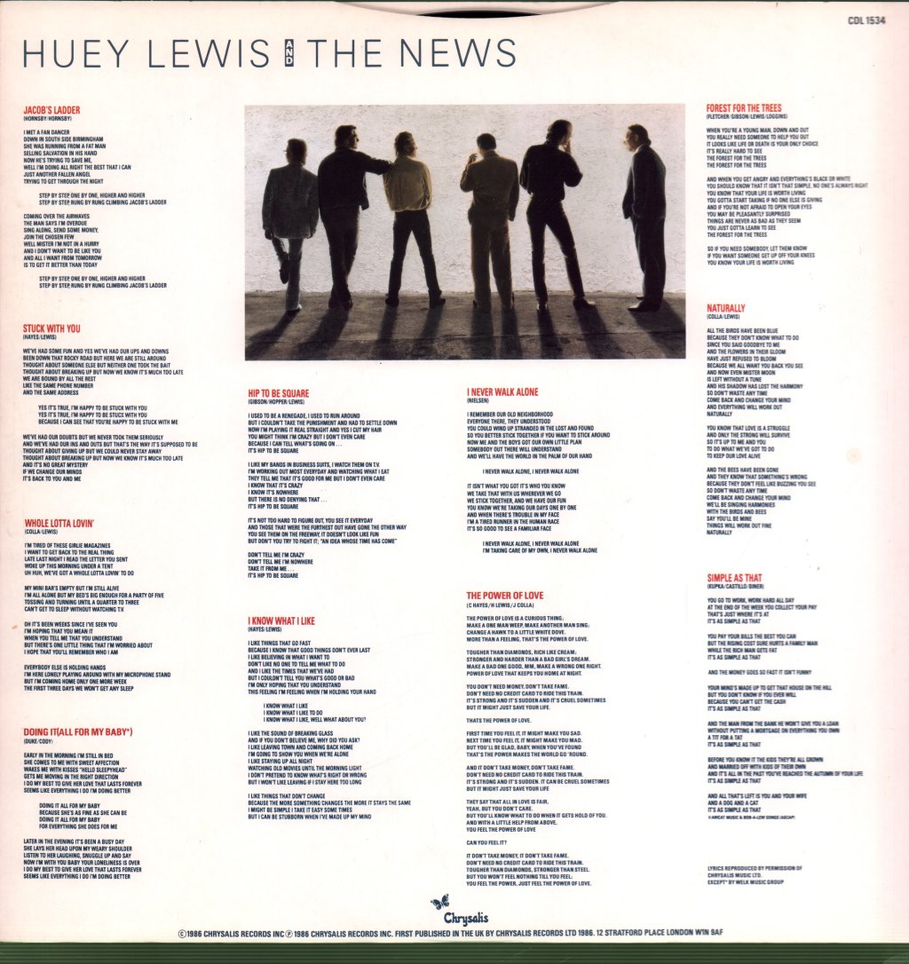 Huey Lewis And The News - Fore - Lp