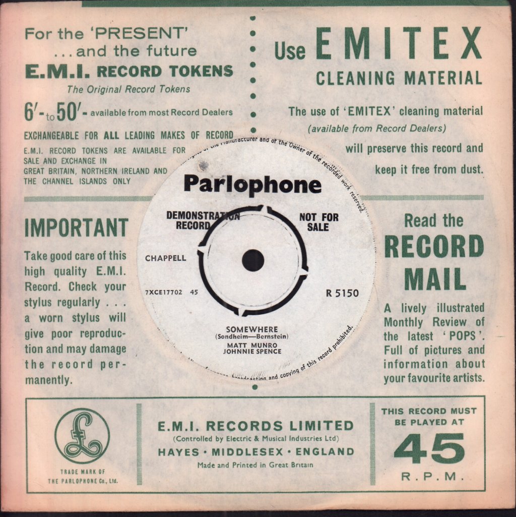 Matt Monro - I Love You Too - 7 Inch