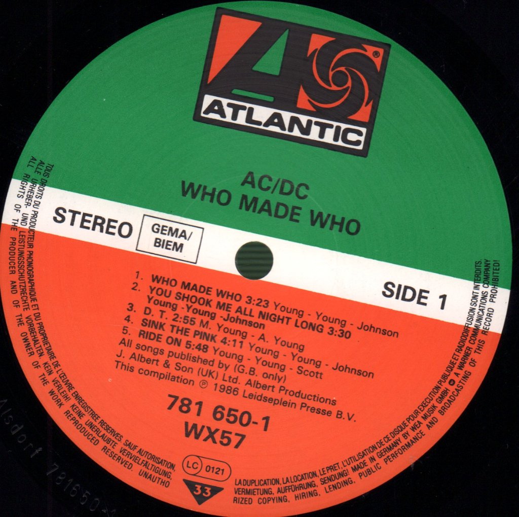 AC/DC - Who Made Who - Lp