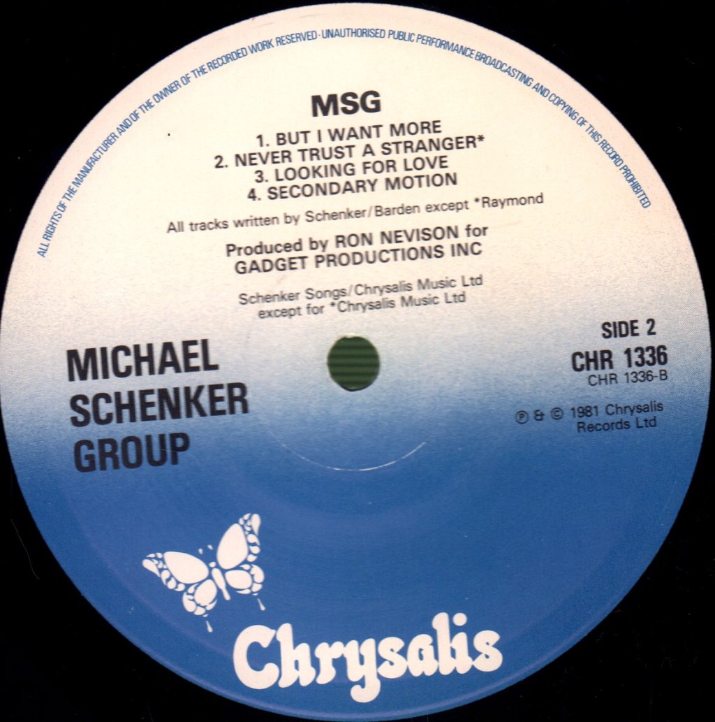 Michael Schenker Group - MSG - Lp