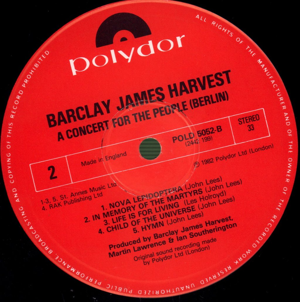 Barclay James Harvest - A Concert For The People (Berlin) - Lp