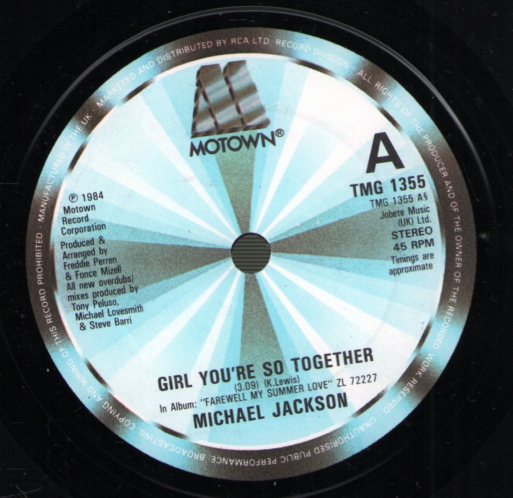 Michael Jackson - Girl You're So Together - 7 Inch