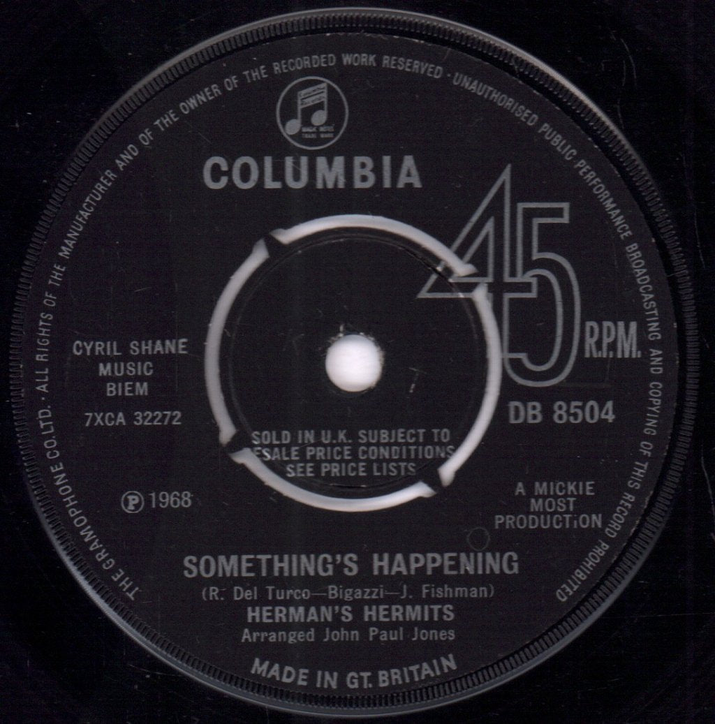 Herman's Hermits - Somethings Happening - 7 Inch