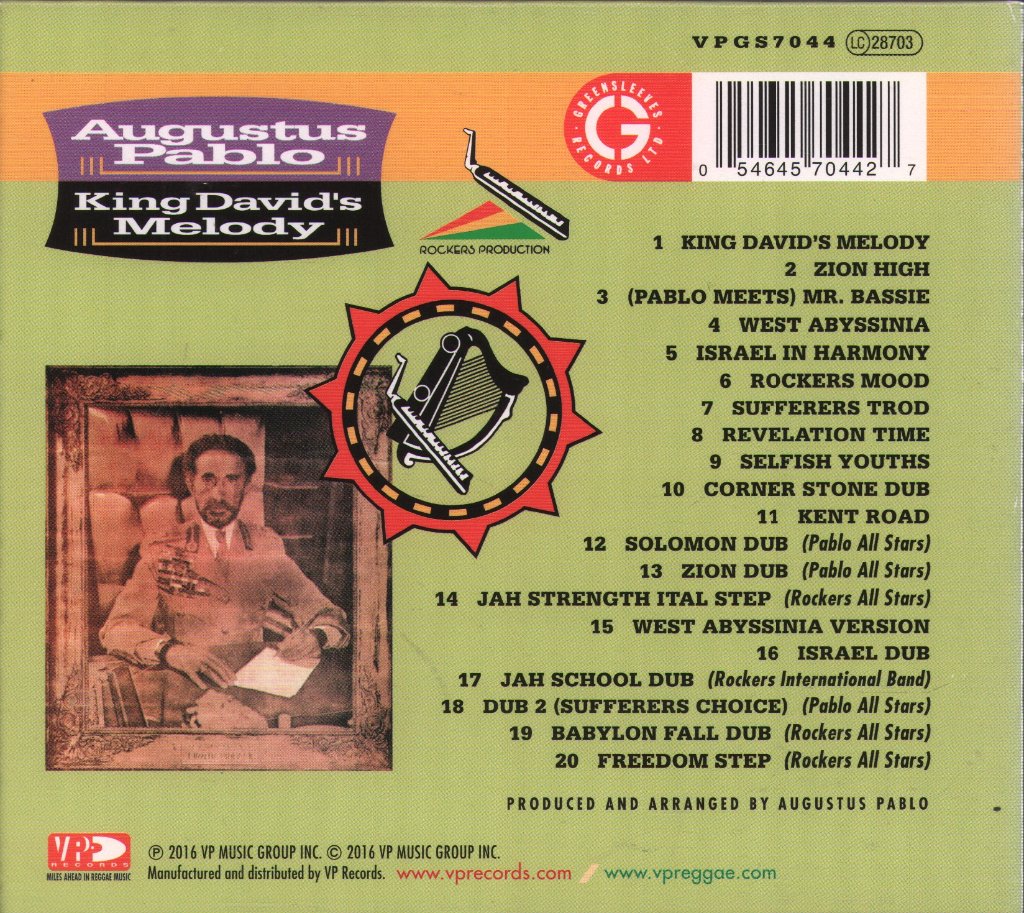 Augustus Pablo - King David's Melody (Classic Instrumentals & Dubs) - Cd