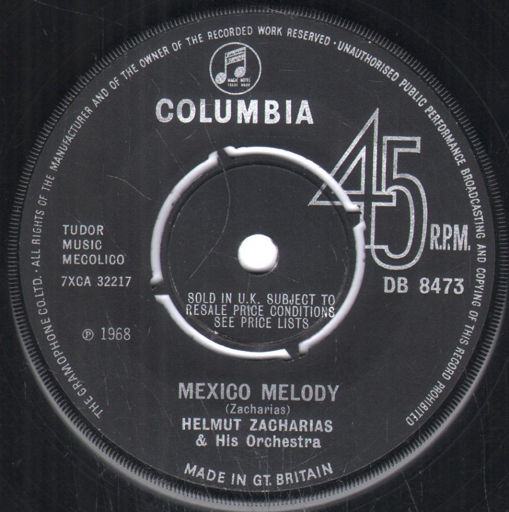 Helmut Zacharias - Mexico Melody - 7 Inch