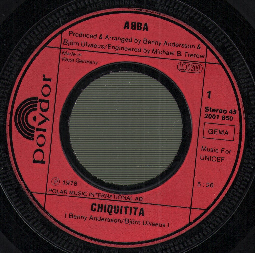 ABBA - Chiquitita c/w Lovelight - 7 Inch