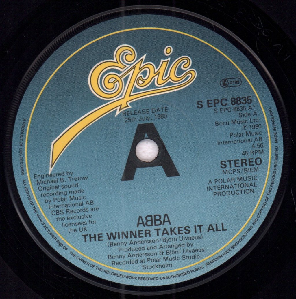 ABBA - Winner Takes It All - 7 Inch