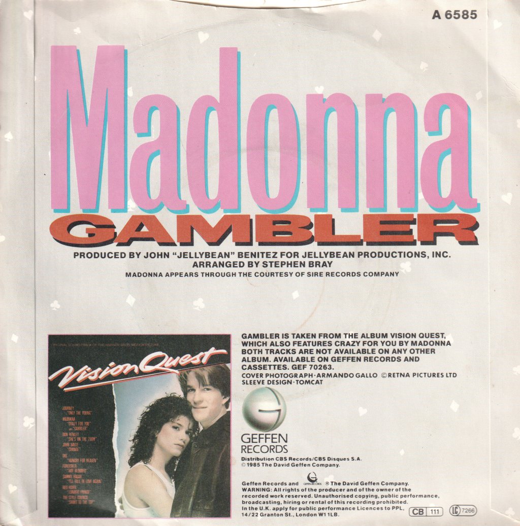 Madonna - Gambler - 7 Inch
