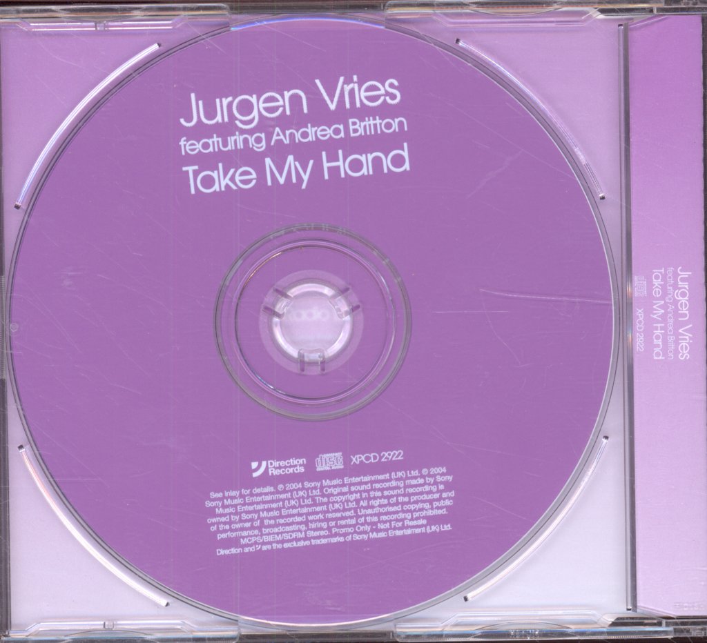 Jurgen Vries Featuring Andrea Britton - Take My Hand - Cd