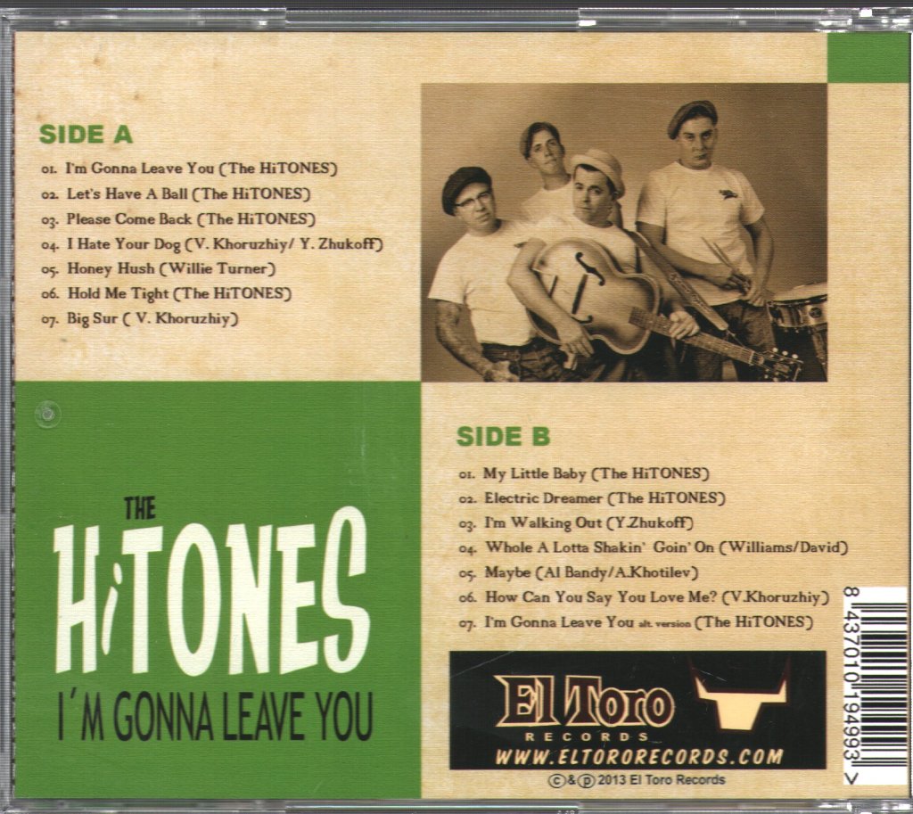 The HiTones - I'm Gonna Leave You - Cd
