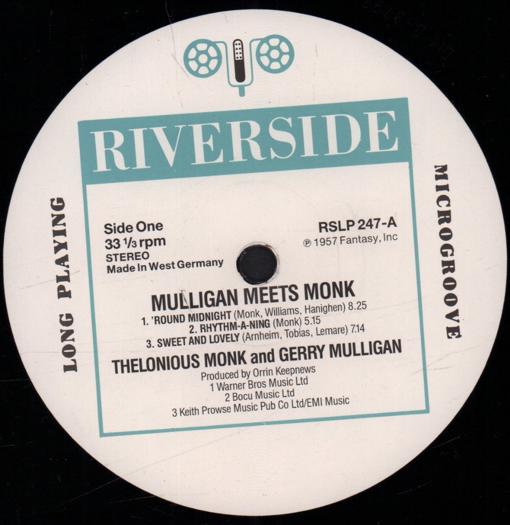 Thelonious Monk And Gerry Mulligan - Mulligan Meets Monk - Lp