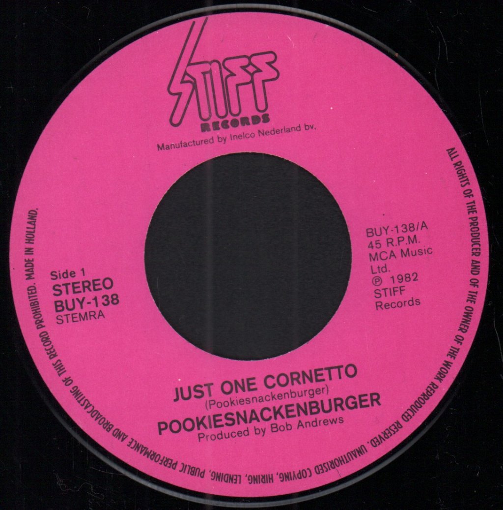 Pookiesnackenburger - Just One Cornetto - 7 Inch