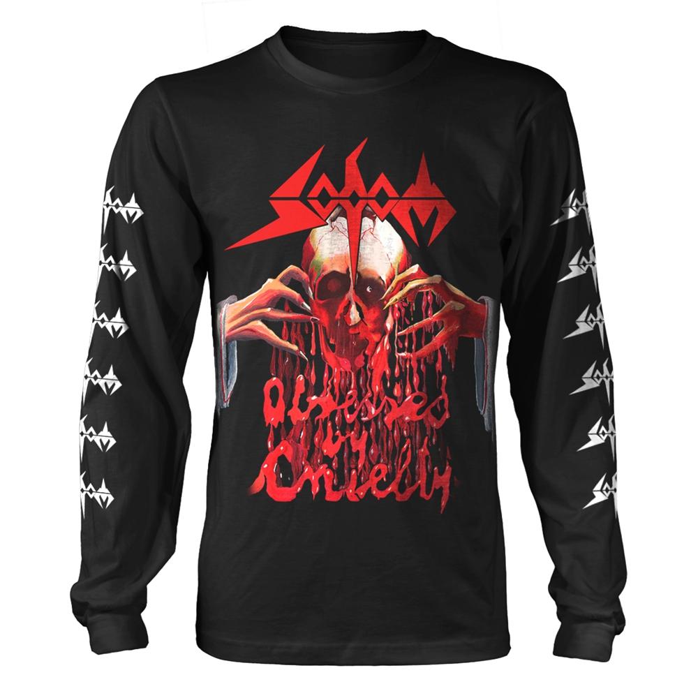 Sodom - Plastic Head Sodom 'obsessed By Cruelty' (Black) Long Sleeve Shirt (Medium) - T Shirt