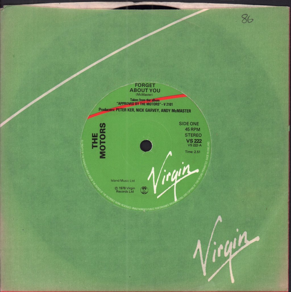 Motors - Forget About You - 7 Inch