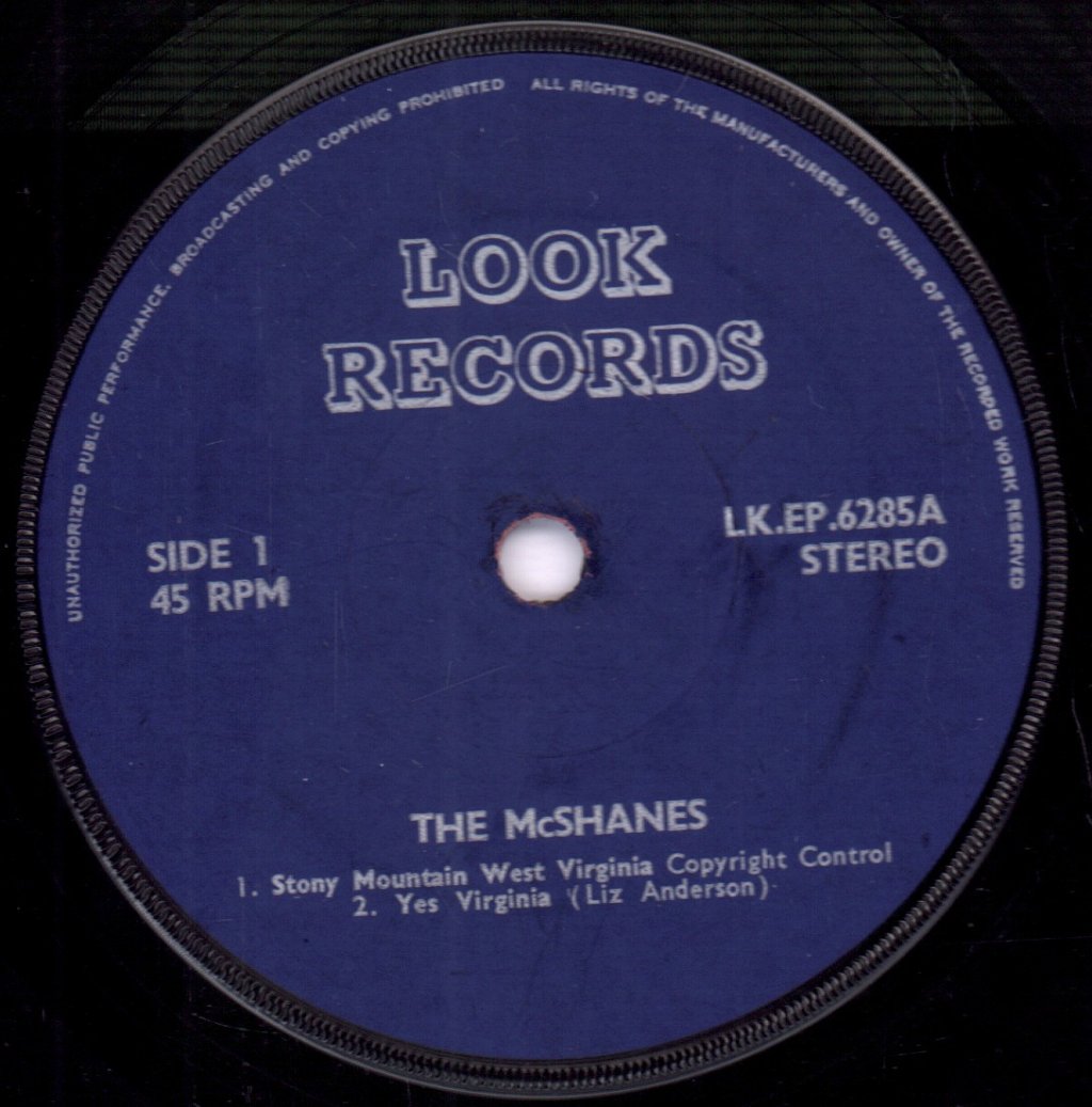 McShanes - stony mountain west virginia - 7 Inch