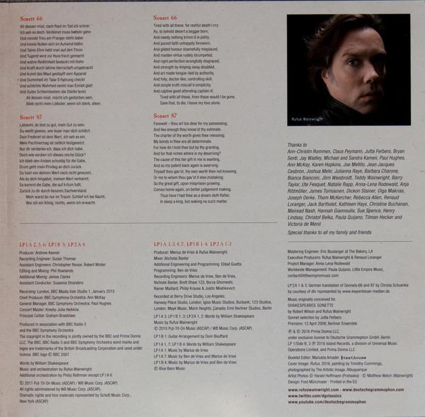 Rufus Wainwright - Take All My Loves 9 Shakespeare Sonnets - Double Lp
