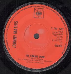 Johnny Mathis - I'm Coming Home - 7 Inch