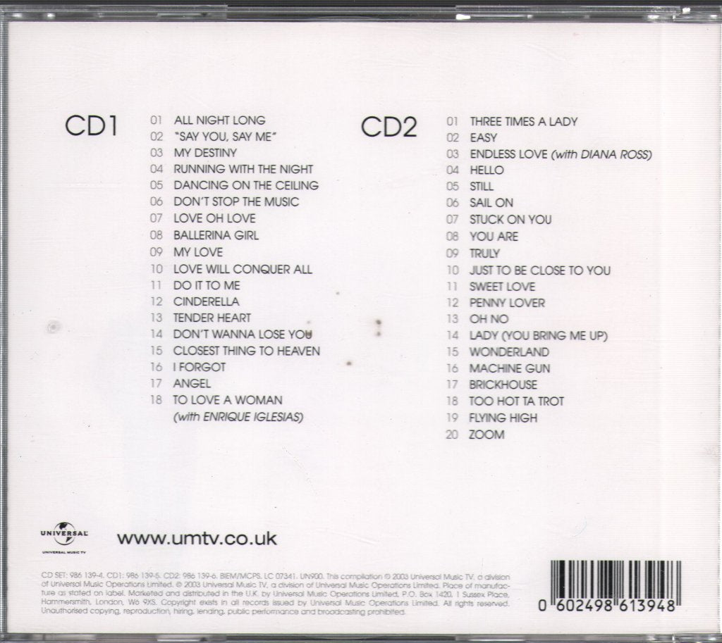 Lionel Richie And The Commodores - Definitive Collection - Double Cd