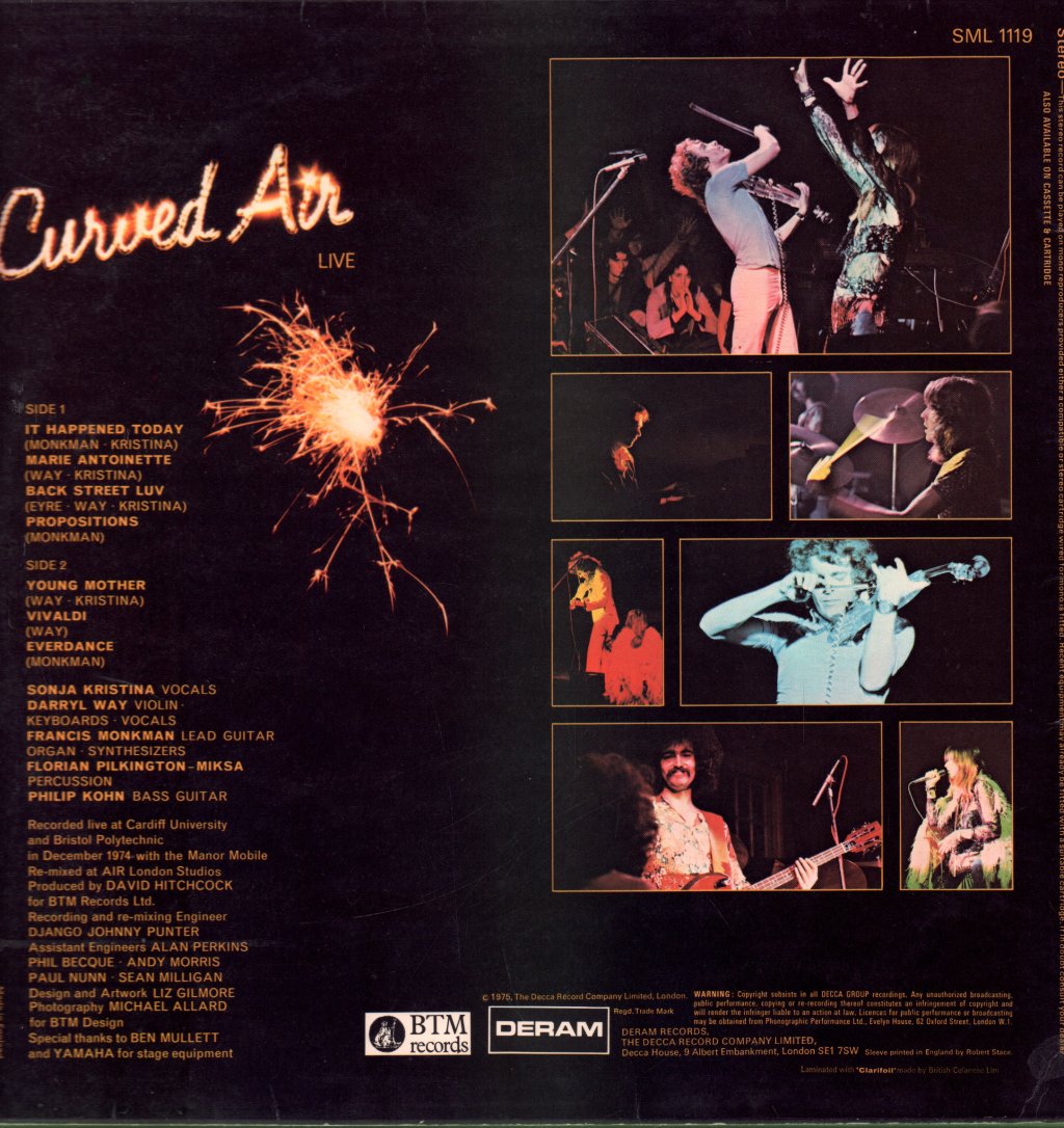 Curved Air - Curved Air Live - Lp