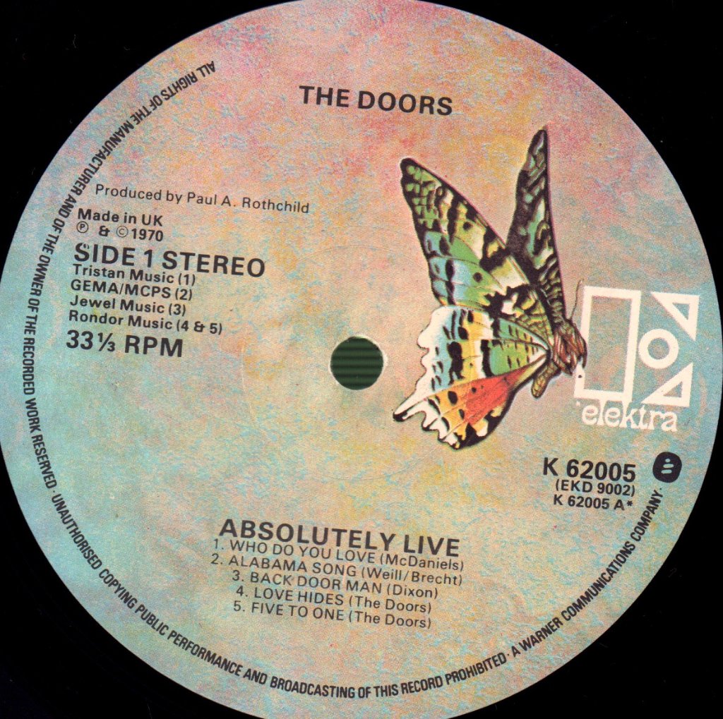 Doors - Absolutely Live - Double Lp