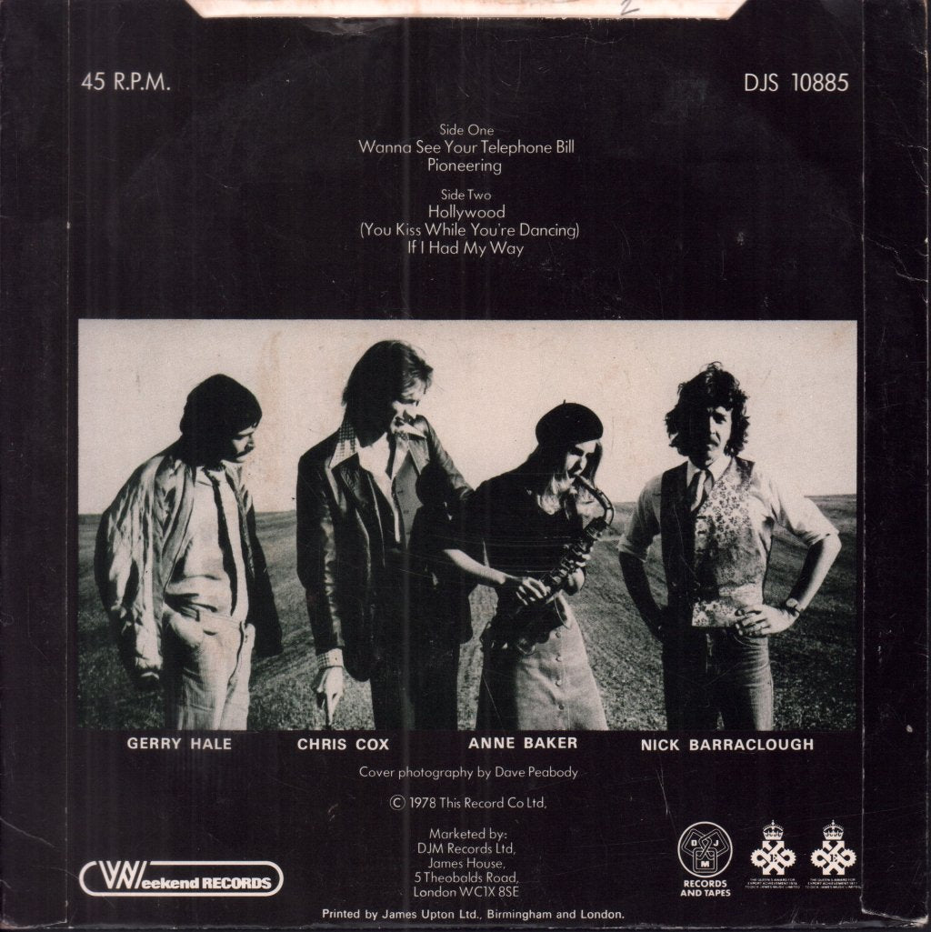Telephone Bill And The Smooth Operators - Wanna See Your Telephone Bill - 7 Inch