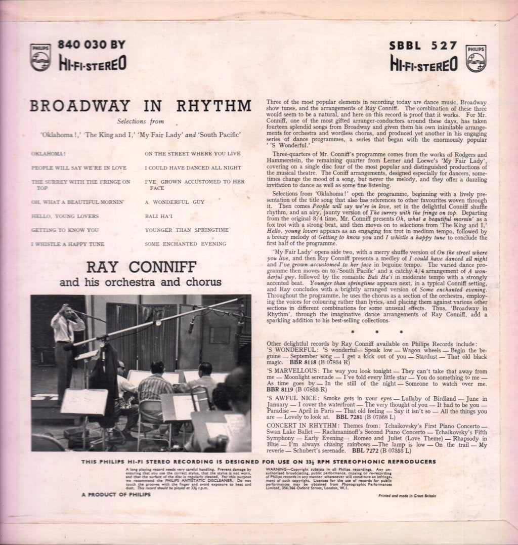 Ray Conniff And His Orchestra & Chorus - Broadway In Rhythm - Lp