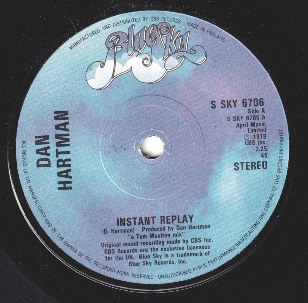 Dan Hartman - Instant Replay - 7 Inch
