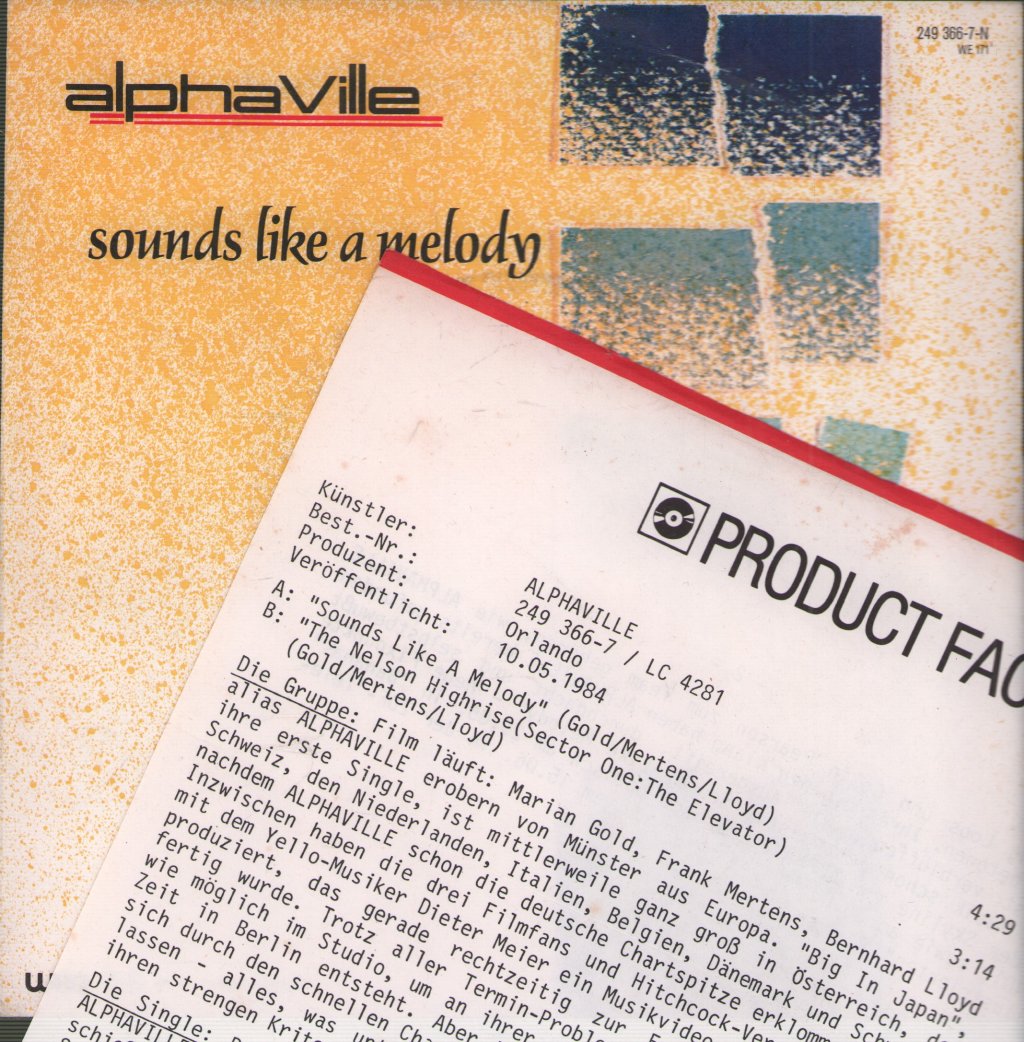 Alphaville - Sounds Like A Melody - 7 Inch