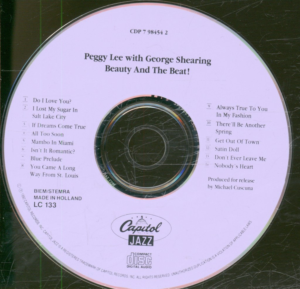 Peggy Lee - Beauty And The Beat! - Cd