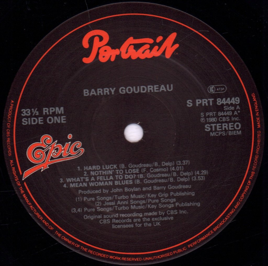 Barry Goudreau (boston) - Barry Goudreau - Lp