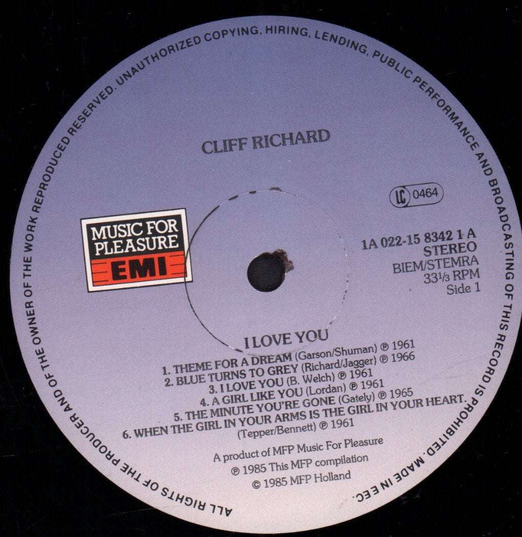 Cliff Richard - I Love You - Lp