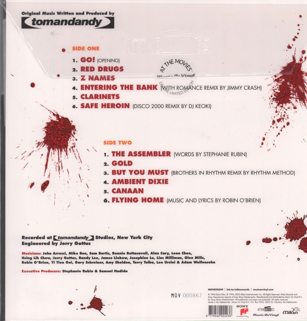 Tomandandy - Killing Zoe (Original Soundtrack) - Lp