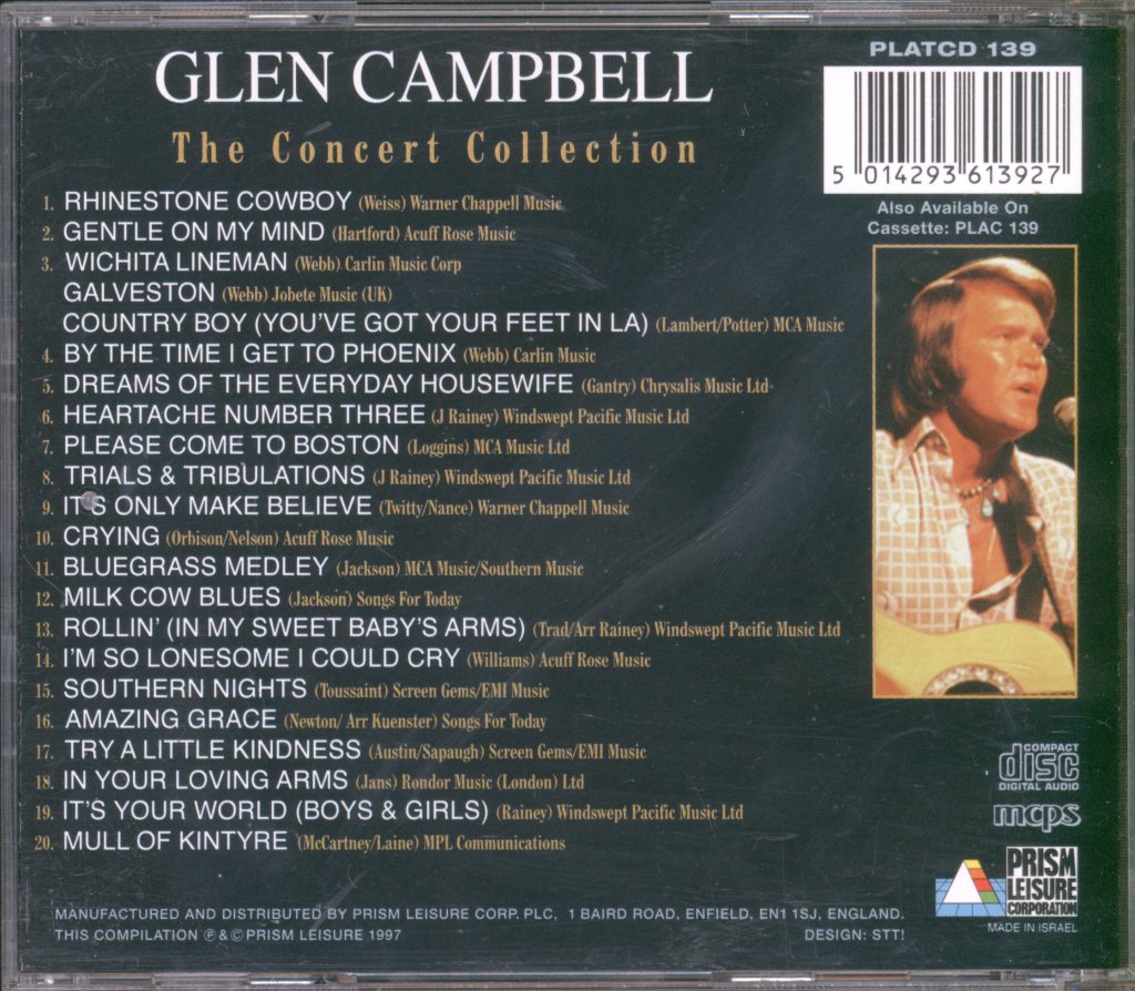 Glen Campbell - Concert Collection - Cd