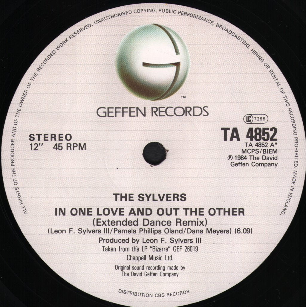 Sylvers - In One Love And Out The Other - 12 Inch