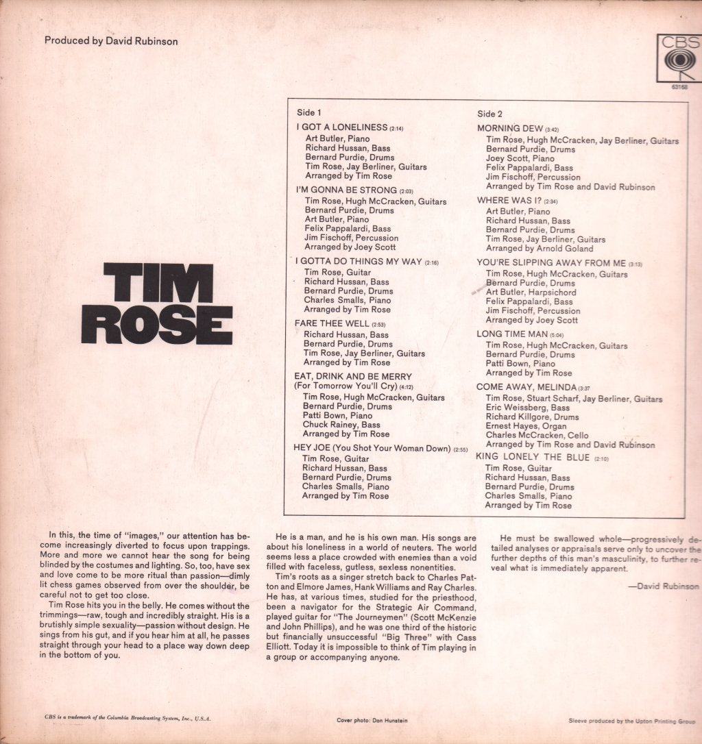 Tim Rose - Tim Rose - Lp
