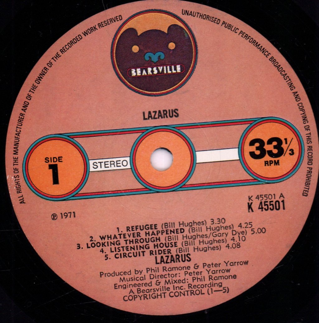 Lazarus (Rock Group) - Lazarus - Lp