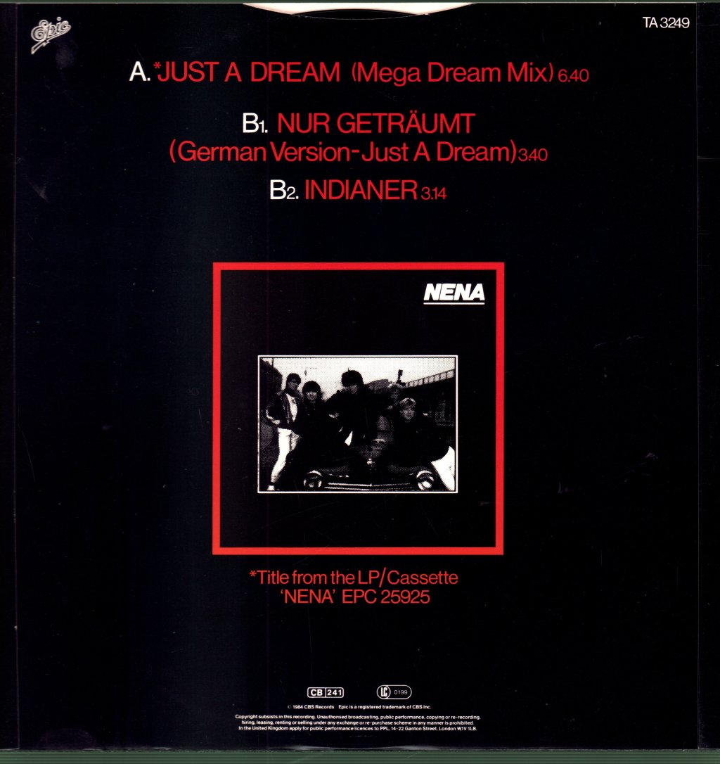 Nena - Just A Dream (Mega Dream Mix) - 12 Inch – Vinyl Tap